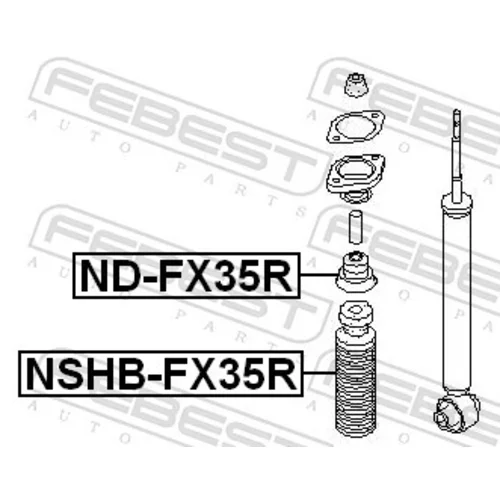 Ochranný kryt/manžeta tlmiča pérovania NSHB-FX35R /FEBEST/ - obr. 1