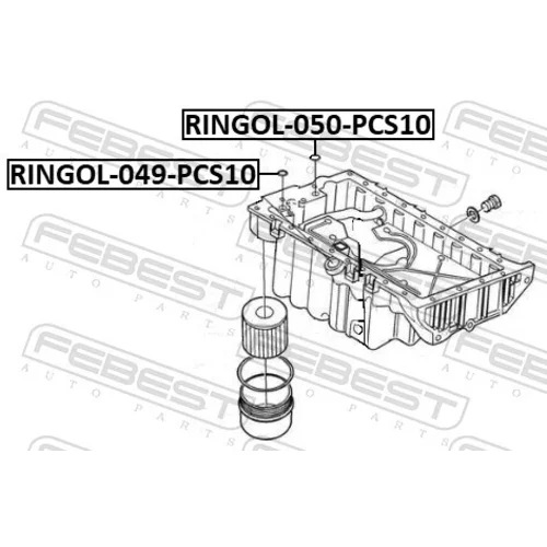 Tesnenie olejovej vane FEBEST RINGOL-049-PCS10 - obr. 1