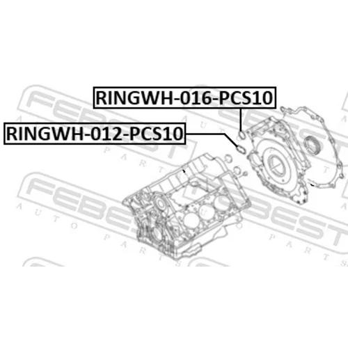 Tesnenie príruby chladenia FEBEST RINGWH-016-PCS10 - obr. 1