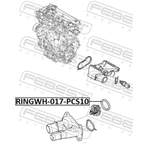 Tesnenie príruby chladenia RINGWH-017-PCS10 /FEBEST/ - obr. 1