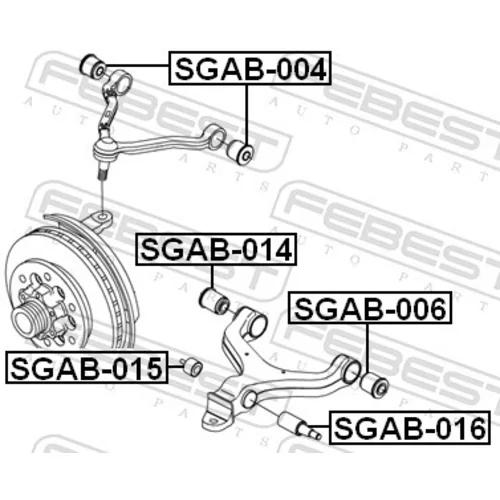 Uloženie riadenia FEBEST SGAB-016 - obr. 1