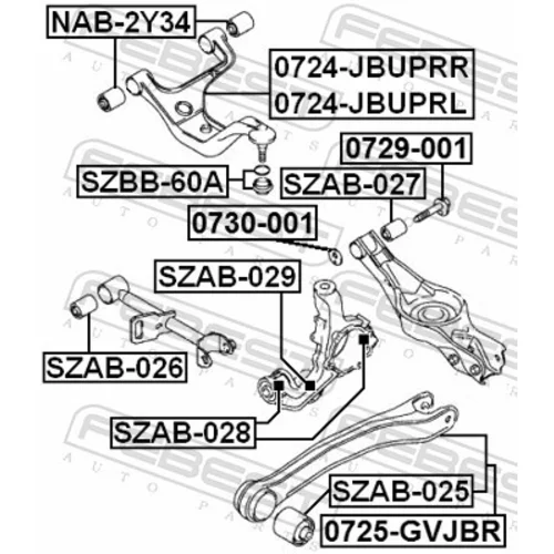 Uloženie riadenia FEBEST SZAB-029 - obr. 1