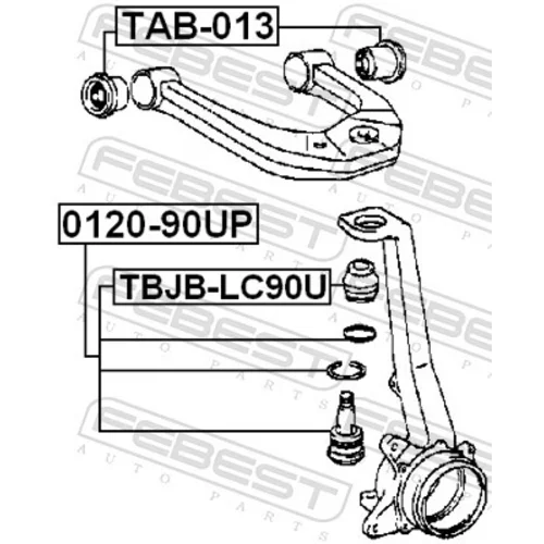 Uloženie riadenia FEBEST TAB-013 - obr. 1