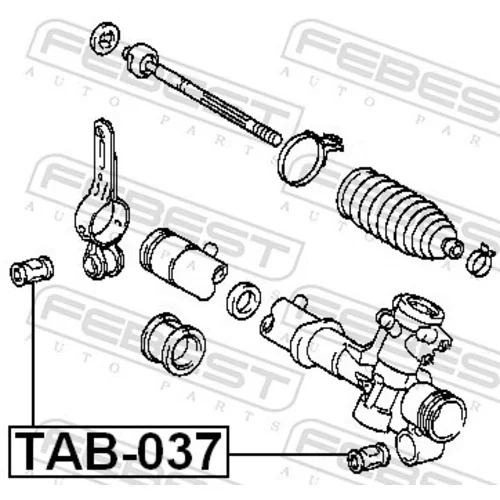 Uloženie prevodovky riadenia FEBEST TAB-037 - obr. 1