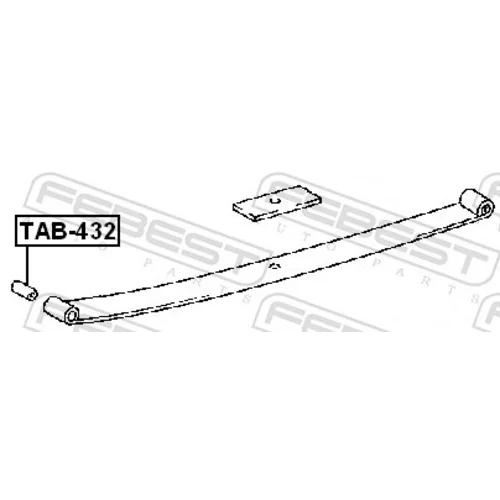 Ložiskové puzdro listovej pružiny FEBEST TAB-432 - obr. 1