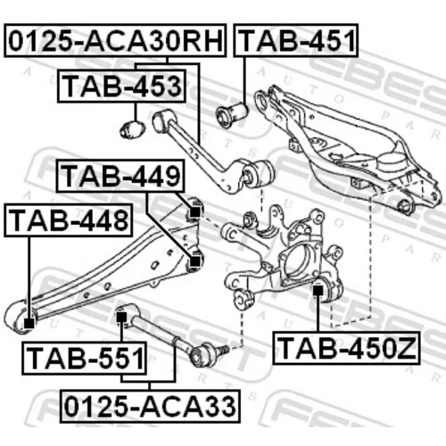 Uloženie riadenia FEBEST TAB-551 - obr. 1