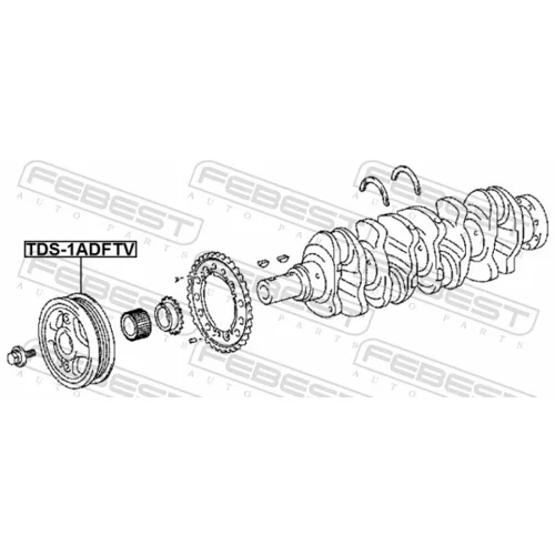 Remenica kľukového hriadeľa FEBEST TDS-1ADFTV - obr. 1