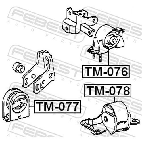 Uloženie motora FEBEST TM-076 - obr. 1