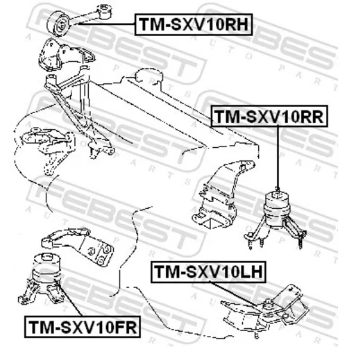 Uloženie motora FEBEST TM-SXV10LH - obr. 1