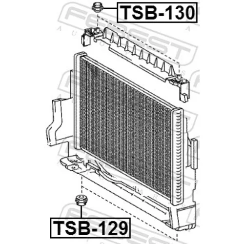 Uloženie chladiča FEBEST TSB-130 - obr. 1