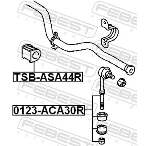 Uloženie priečneho stabilizátora FEBEST TSB-ASA44R - obr. 1