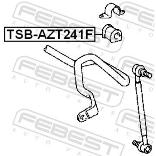 Uloženie priečneho stabilizátora FEBEST TSB-AZT241F - obr. 1