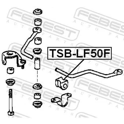 Uloženie priečneho stabilizátora FEBEST TSB-LF50F - obr. 1