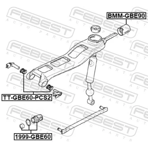 Puzdro radiacej tyče FEBEST TT-GBE60-PCS2 - obr. 1