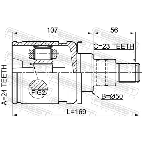 Sada kĺbov hnacieho hriadeľa 0111-GSU45LH /FEBEST/ - obr. 1