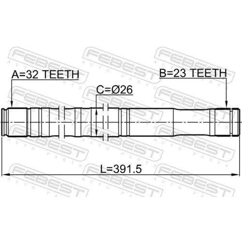 Hnací hriadeľ FEBEST 0112-CT220RH - obr. 1