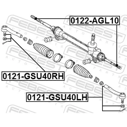 Axiálny čap tiahla riadenia FEBEST 0122-AGL10 - obr. 1