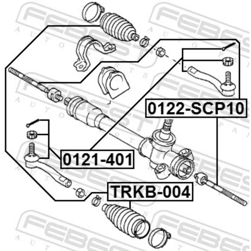 Axiálny čap tiahla riadenia FEBEST 0122-SCP10 - obr. 1