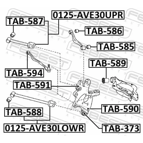 Rameno zavesenia kolies FEBEST 0125-AVE30UPR - obr. 1