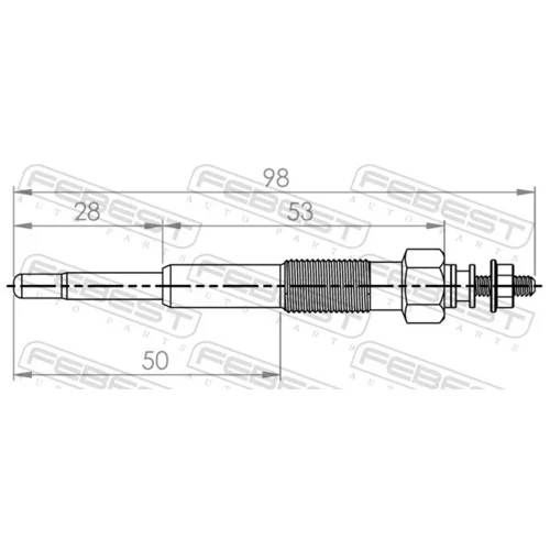 Žeraviaca sviečka 01642-003 /FEBEST/ - obr. 1