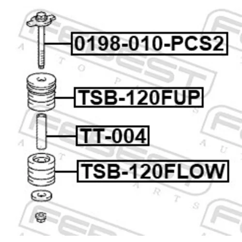 Upevňovacie čapy prieč. ramena FEBEST 0198-010-PCS2 - obr. 1