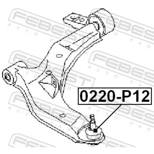 Zvislý/nosný čap FEBEST 0220-P12 - obr. 1