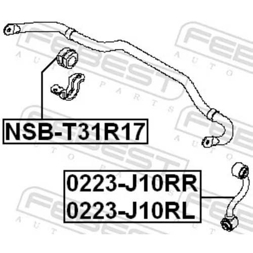 Tyč/Vzpera stabilizátora FEBEST 0223-J10RL - obr. 1