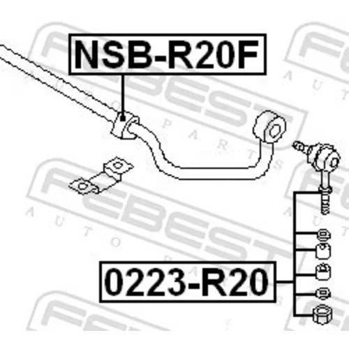 Tyč/Vzpera stabilizátora FEBEST 0223-R20 - obr. 1