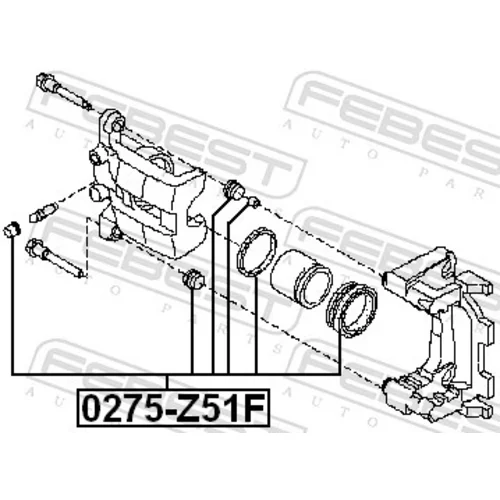 Opravná sada brzdového strmeňa FEBEST 0275-Z51F - obr. 1