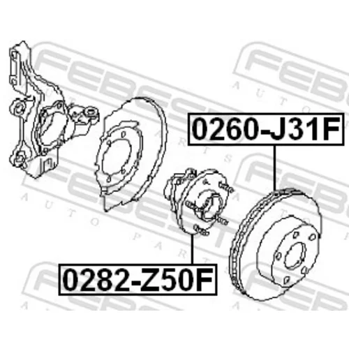 Náboj kolesa FEBEST 0282-Z50F - obr. 1