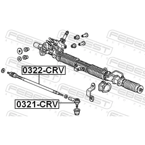 Hlava/čap spojovacej tyče riadenia FEBEST 0321-CRV - obr. 1