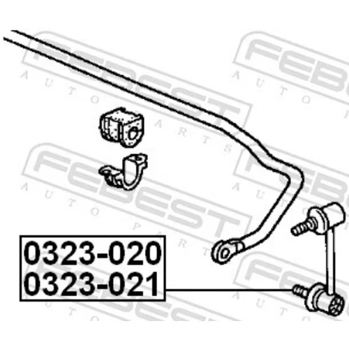 Tyč/Vzpera stabilizátora FEBEST 0323-020 - obr. 1