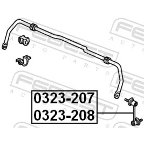 Tyč/Vzpera stabilizátora FEBEST 0323-208 - obr. 1