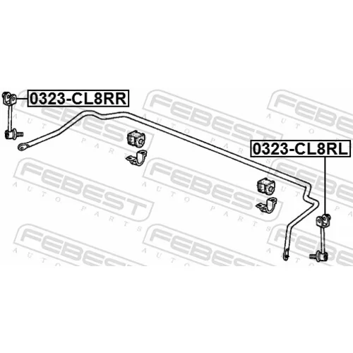 Tyč/Vzpera stabilizátora FEBEST 0323-CL8RL - obr. 1