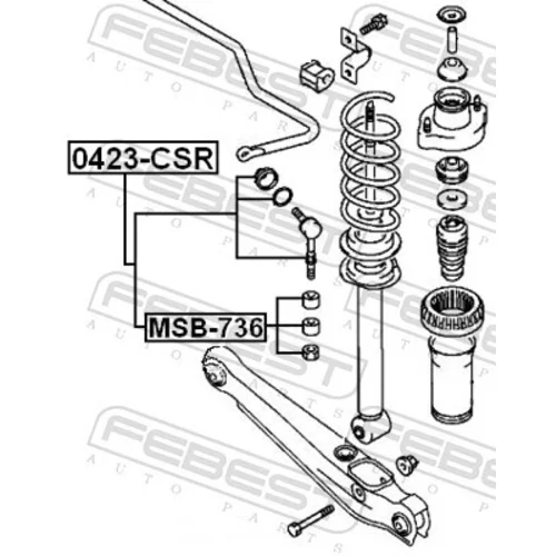 Tyč/Vzpera stabilizátora FEBEST 0423-CSR - obr. 1