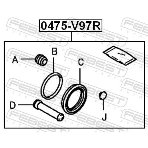 Opravná sada brzdového strmeňa FEBEST 0475-V97R - obr. 1