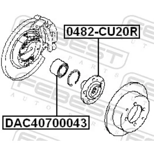 Náboj kolesa FEBEST 0482-CU20R - obr. 1