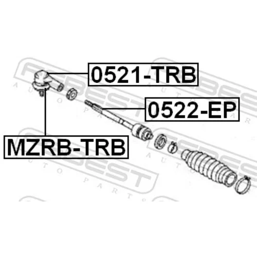 Hlava/čap spojovacej tyče riadenia FEBEST 0521-TRB - obr. 1