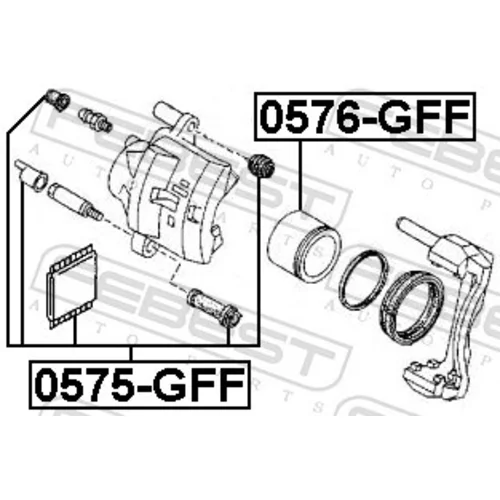 Piest brzdového strmeňa FEBEST 0576-GFF - obr. 1