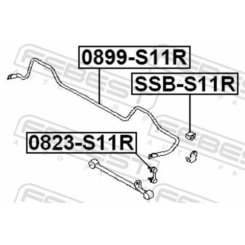 Tyč/Vzpera stabilizátora FEBEST 0823-S11R - obr. 1