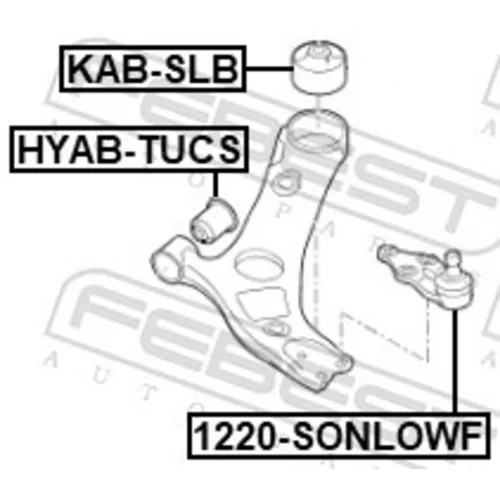 Zvislý/nosný čap FEBEST 1220-SONLOWF - obr. 1