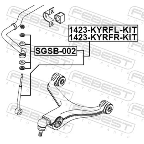 Tyč/Vzpera stabilizátora 1423-KYRFL-KIT /FEBEST/ - obr. 1