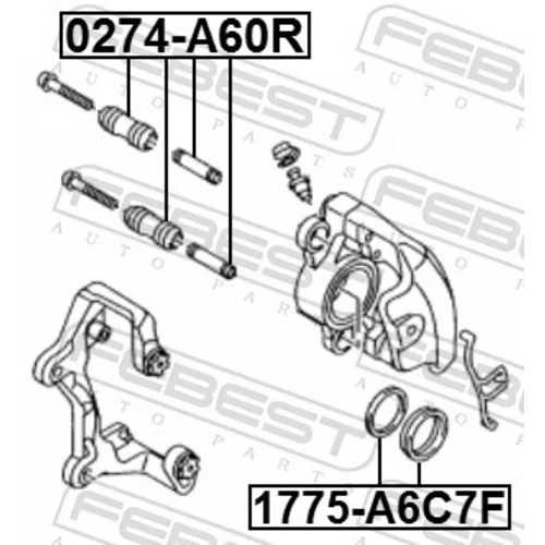 Opravná sada brzdového strmeňa FEBEST 1775-A6C7F - obr. 1