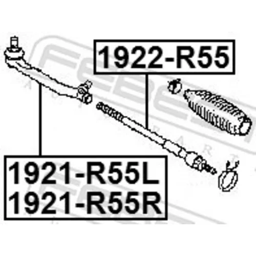 Hlava/čap spojovacej tyče riadenia FEBEST 1921-R55R - obr. 1