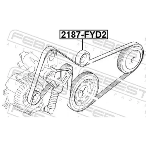 Napínacia kladka rebrovaného klinového remeňa FEBEST 2187-FYD2 - obr. 1