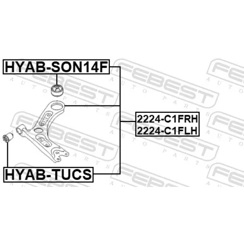 Rameno zavesenia kolies FEBEST 2224-C1FRH - obr. 1