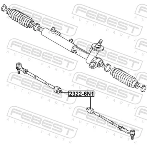 Axiálny čap tiahla riadenia FEBEST 2322-6N1 - obr. 1