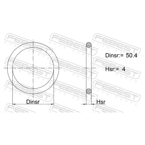 Tesnenie termostatu FEBEST 23400-025