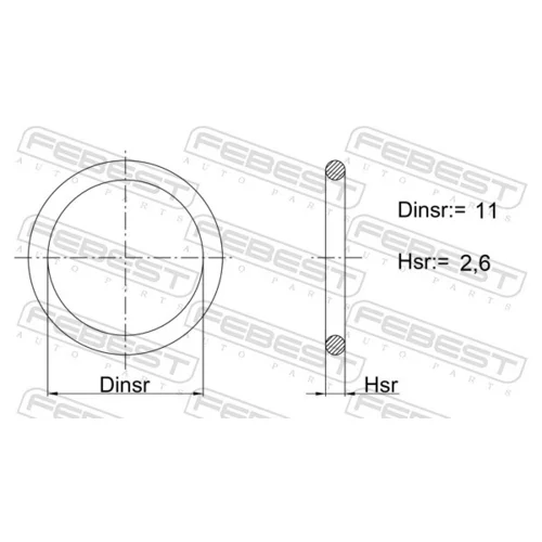 Tesnenie trubiek chladenia FEBEST 23400-030