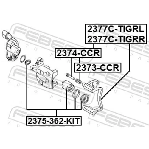 Opravná sada brzdového strmeňa 2375-362-KIT /FEBEST/ - obr. 1